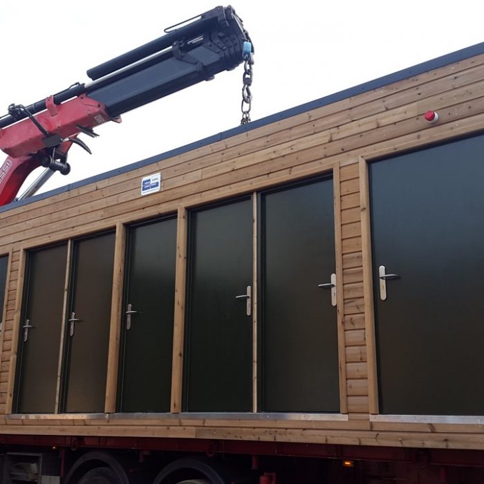Portable toilet block