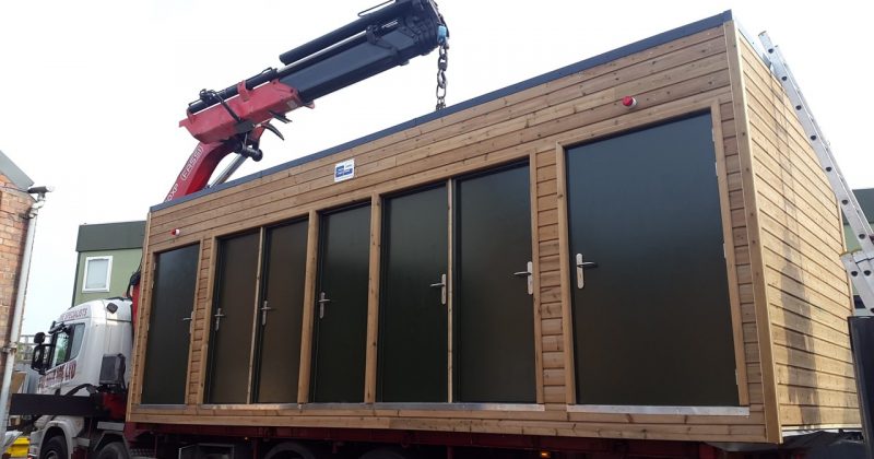 Portable toilet block