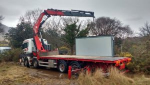 a delivery on difficult terrain