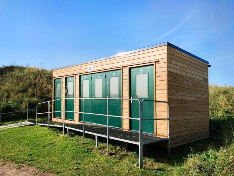 toilet block side view