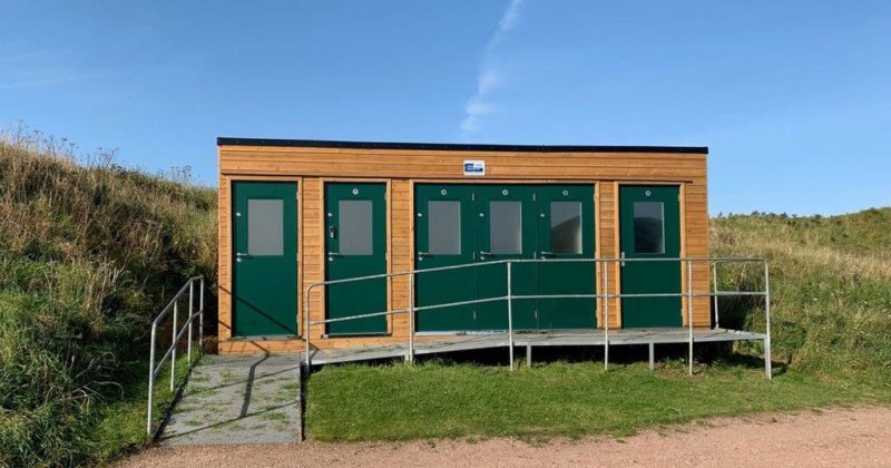 toilet block side view