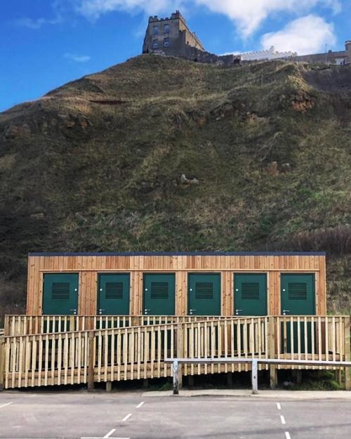 Timber clad changing block in Scarborough