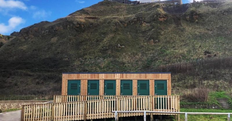 Timber clad changing block in Scarborough